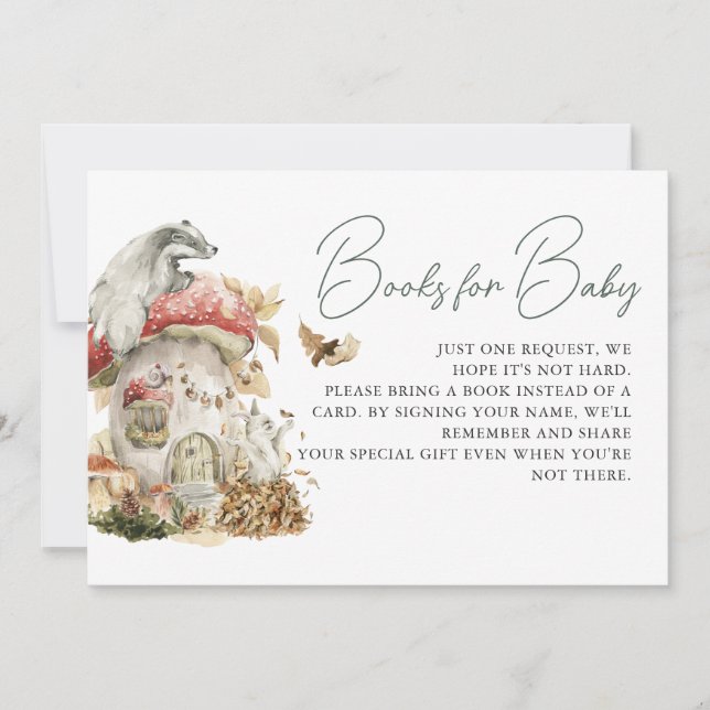 Herbst-Pilz | Buchanfrage für Wälder in Wäldern Einladung (Vorderseite)