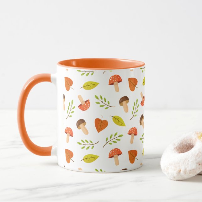 Herbst-Pilz Tasse (Mit Donut)