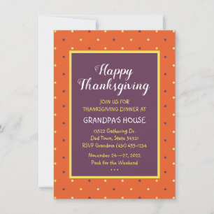 Herbst Polka Dots Custom Einladung