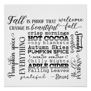 Herbst-Poster-Wandkunst-Digitaler Download Poster