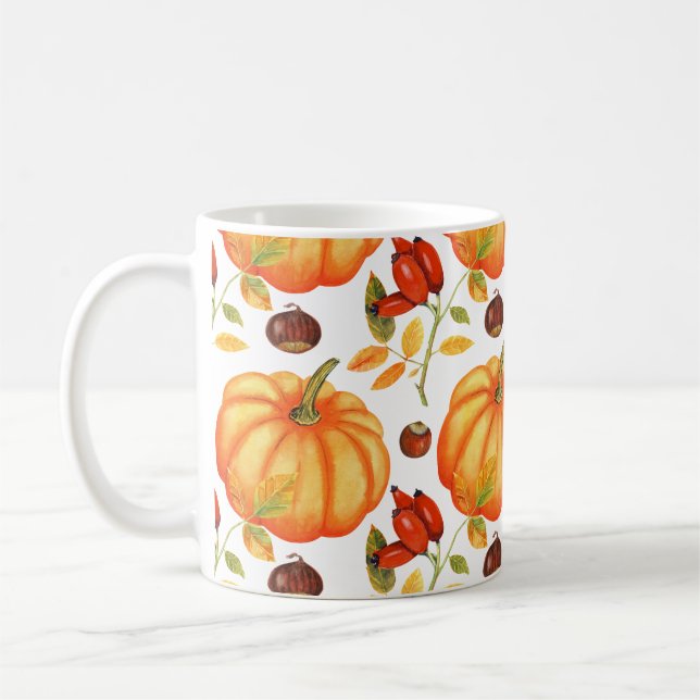 Herbst Pumpkin - Adventstauchmuster Kaffeetasse (Links)
