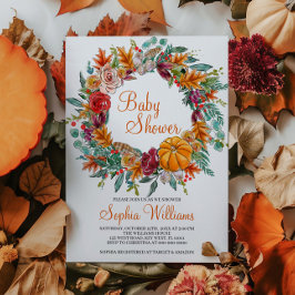 Herbst Pumpkin Baby Dusche Einladung