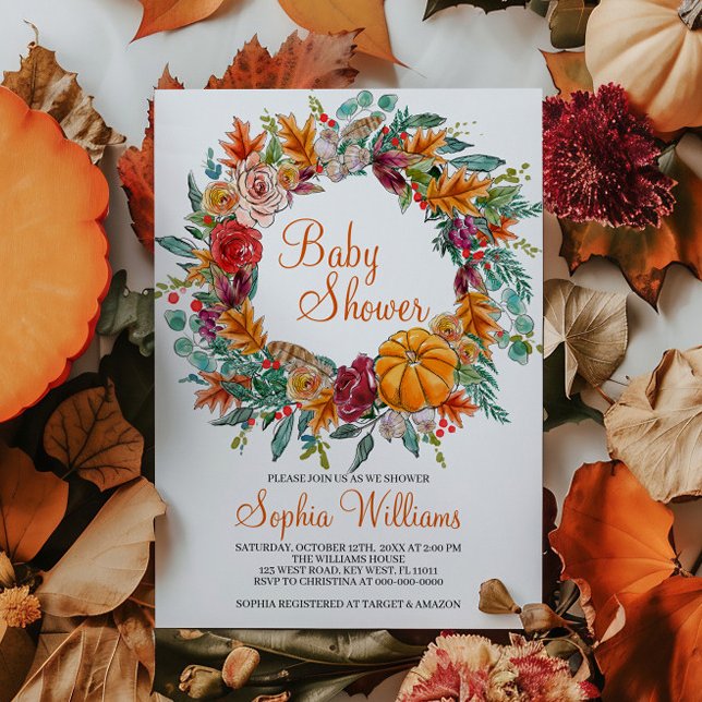 Herbst Pumpkin Baby Dusche Einladung (Von Creator hochgeladen)