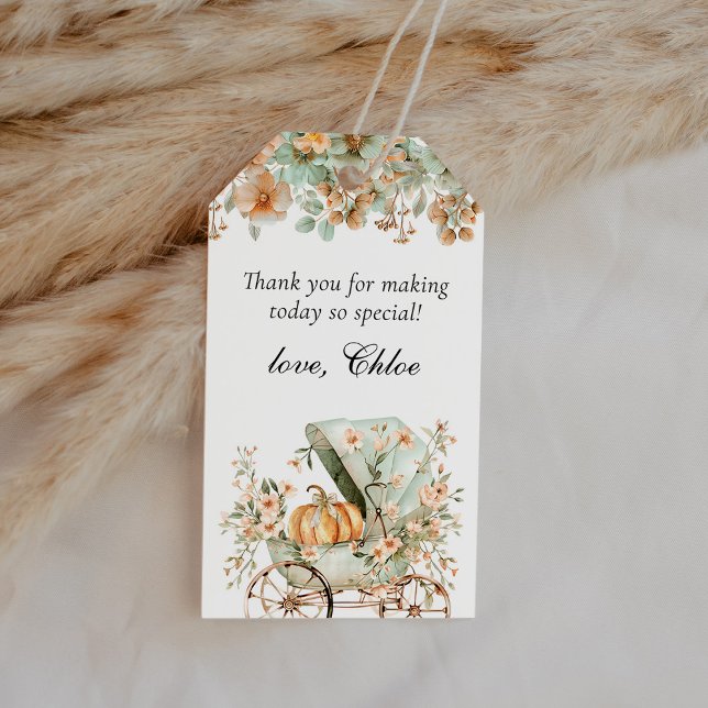 Herbst Pumpkin Baby Dusche Vielen Dank für Ihr Int Geschenkanhänger (Von Creator hochgeladen)