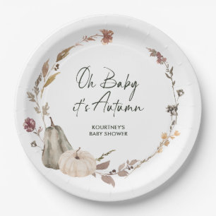 Herbst-Pumpkin-Baby-Party Pappteller