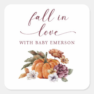 Herbst Pumpkin Baby Shower Stickers