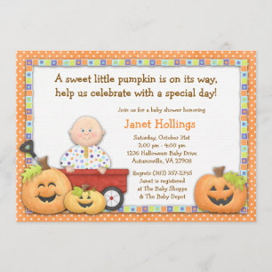 Herbst Pumpkin Babydusche Einladung
