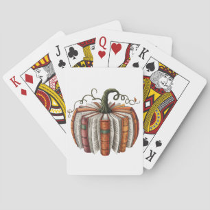 Herbst Pumpkin Book Lover Booktoween Halloween Spielkarten