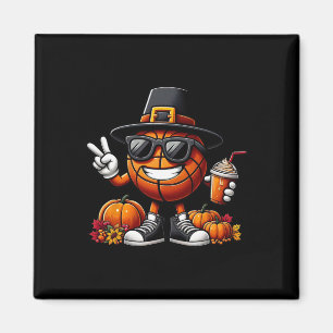 Herbst Pumpkin Fall Bysketbyll Erntedank Womens Magnet