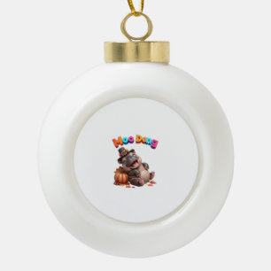 Herbst Pumpkin Fall Foliage Festival! MOO DENG Bab Keramik Kugel-Ornament