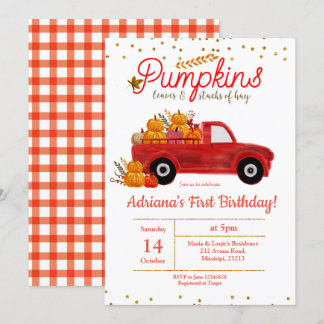 Herbst Pumpkin Geburtstag Einladung Herbst