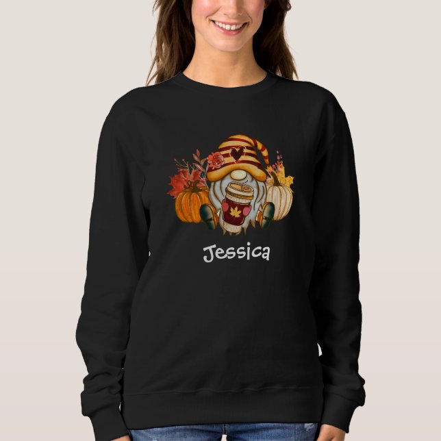 Herbst Pumpkin Gewürz Gnome Woman's Basic Sweatshi Sweatshirt (Vorderseite)