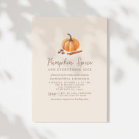 Herbst Pumpkin Gewürzmassage Kinderdusche Einladun