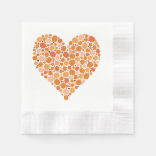 Herbst Pumpkin Herz Herbstlaubs Farben Oktober Serviette