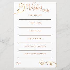 Herbst Pumpkin Orange Autumn Baby Wish Cards