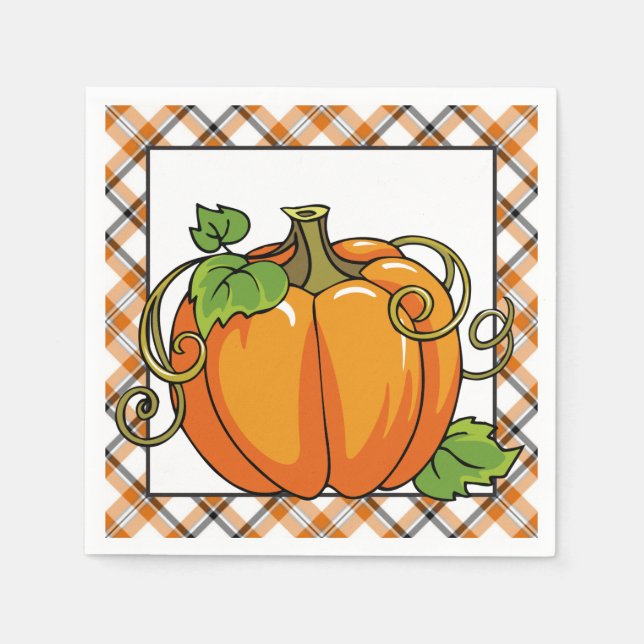 Herbst Pumpkin-Papierservietten Serviette (Vorderseite)