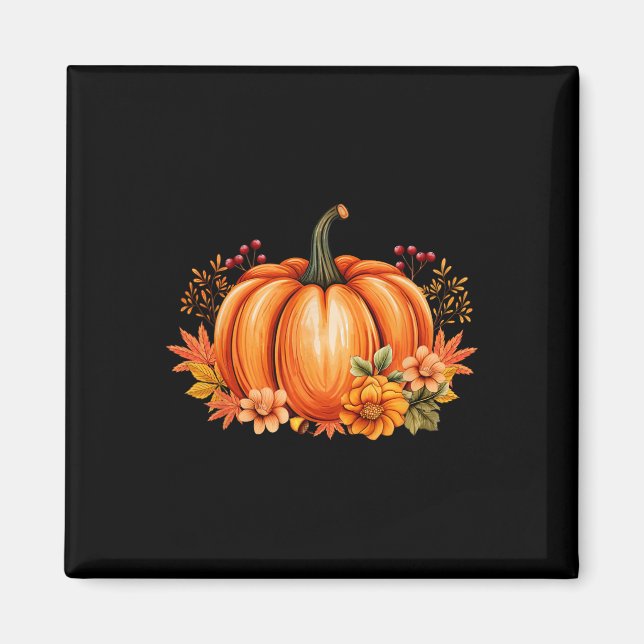 Herbst Pumpkin Saison Retro Halloween Herbstdanksg Magnet (Vorne)