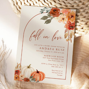 Herbst Pumpkin Terracotta Bridal Dusche Einladung