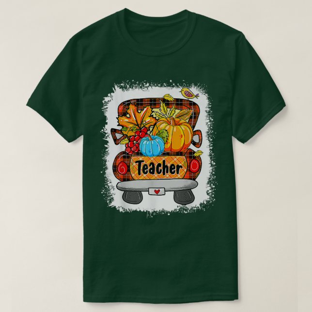 Herbst Pumpkin Truck Dankend Lehrer Thanksg T-Shirt (Design vorne)