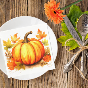 Herbst Pumpkin und Blätter Fall Napkins Serviette
