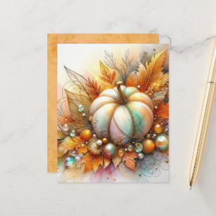 Herbst-Pumpkin- und Schmuckelemente-Schreibpapier