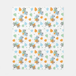 Herbst Pumpkin Wagner Muster Autumn Blue Fleecedecke