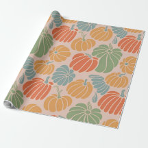 Herbst Pumpkin Wrapping Papier Muster Herbst Saiso