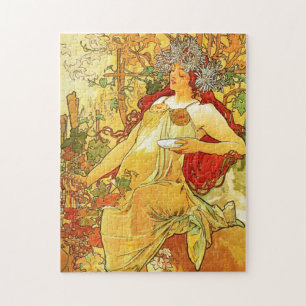 Herbst-Puzzlespiel Alphonse Mucha Puzzle