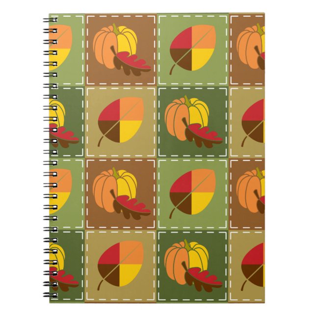 Herbst-Quilt-Notebook Notizblock (Vorderseite)