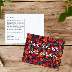 Herbst Real Anwesen Realtor Broker Marketing Maile Postkarte