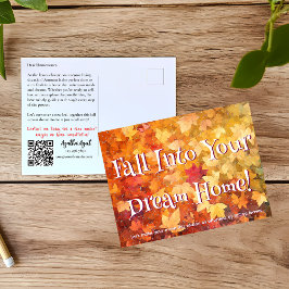 Herbst reales Anwesen Marketing Postkarte