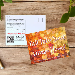 Herbst reales Anwesen Marketing Postkarte
