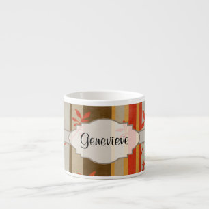 Herbst-Reben und Streifen Espressotasse