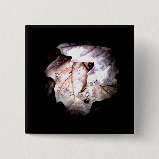 Herbst-Regentropfen 1 Knopf Button (Vorderseite)