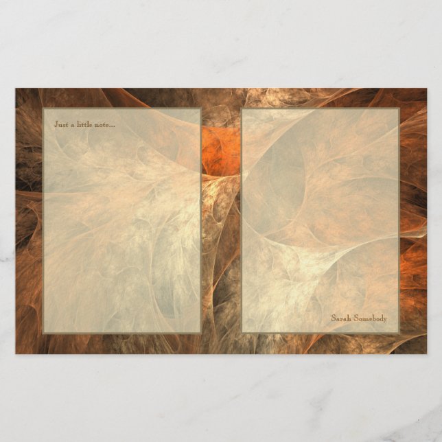 Herbst-Reichtums-Fraktal-Kunst Briefpapier (Vorderseite)