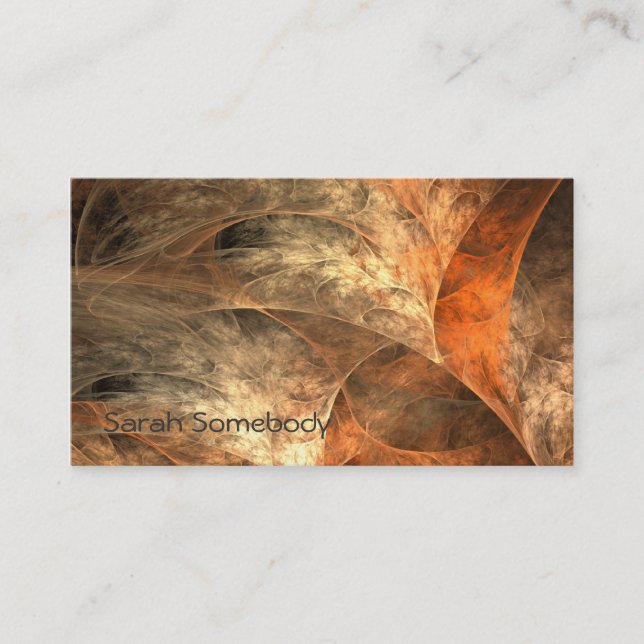 Herbst-Reichtums-Fraktal-Kunst-Visitenkarte Visitenkarte (Vorderseite)