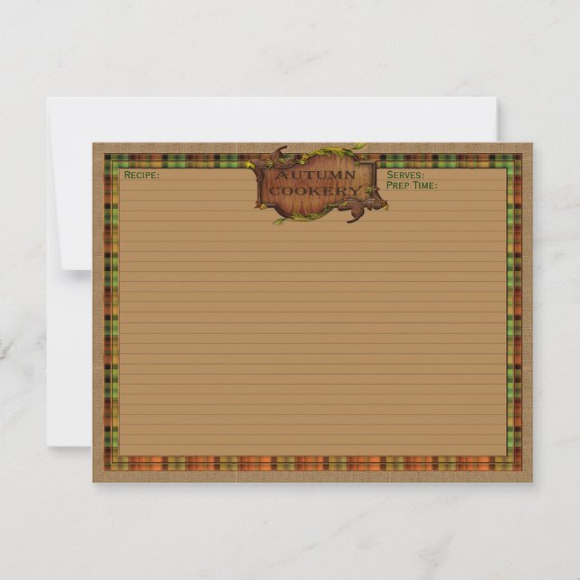 Herbst-Rezept-Karten Einladung (Vorderseite)