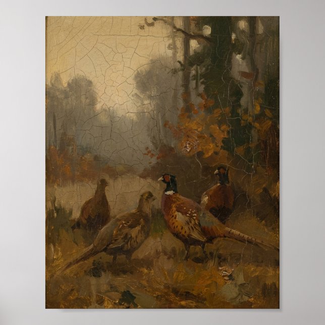 Herbst-Ringhalsfasan II Poster (Vorne)