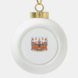 Herbst-Rituale � Kürbisse, Kerzen und Crescent Ha Keramik Kugel-Ornament