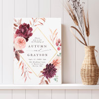 Herbst Romance Gold Frame Burgundy Wedding