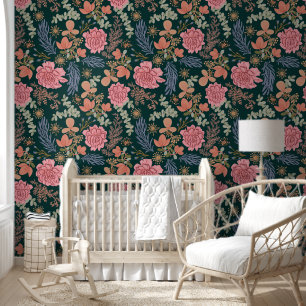 Herbst Rose Herbstlaube Natur florale botanische Tapete