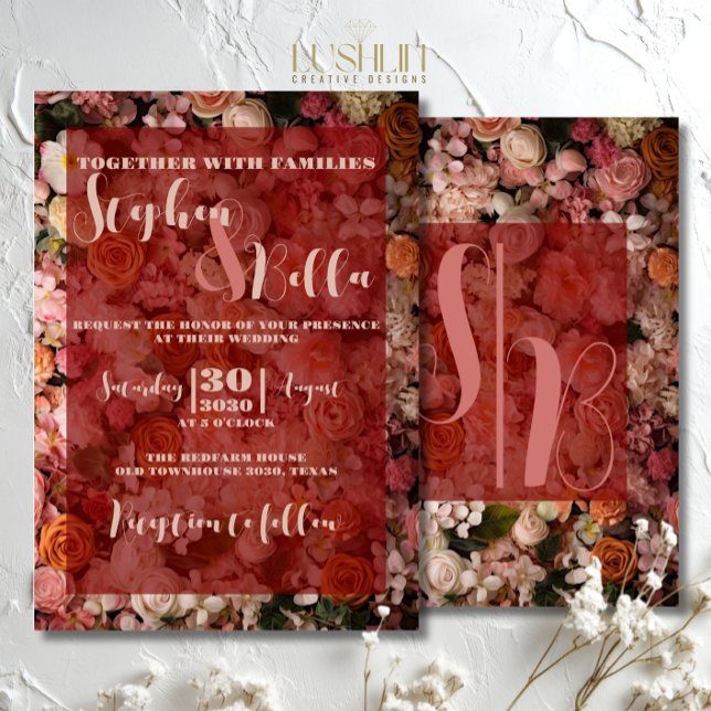Herbst-Rose Hochzeitsfeier Einladung (Von Creator hochgeladen)