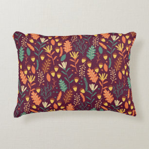 Herbst Rot-Orange Vintage Motiv Dekokissen