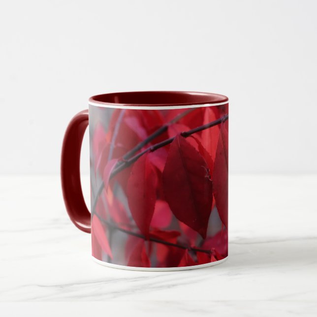 Herbst-Rot-Zweifarben-Tasse Tasse (Vorderseite Links)