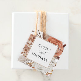 Herbst Rustikale Blüte, Gerahmte Hochzeitshänge Geschenkanhänger