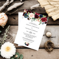 Herbst Rustikale Dazzling Burgund Hochzeit