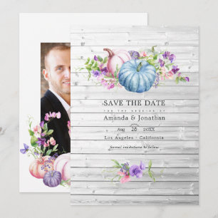 Herbst - Rustikale ländliche Scheunenhochzeit Save The Date