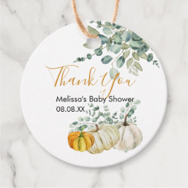 Herbst rustikale Orangenkürbis herzlich willkommen Geschenkanhänger