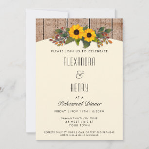 Herbst Rustikales Abendessen Probe Einladung