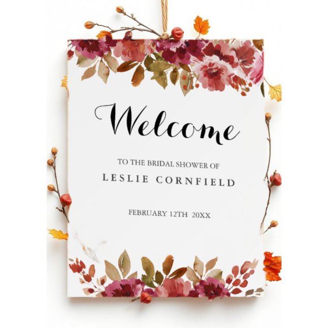 Herbst Rustikales Brunch & Bubbly Brautparty Poster (Von Creator hochgeladen)